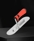 Three Piece Pool Trowel Set With Stainless Steel Blades In 14x4, 11x4, And 10x3 Inch Sizes featuring soft-grip ergonomic handle