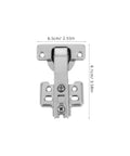 Stainless Steel Cabinet Hinges 4 Pack Concealed Mounting Hardware For Corner Doors With Soft Close Dampers Heavy Duty Support, front view