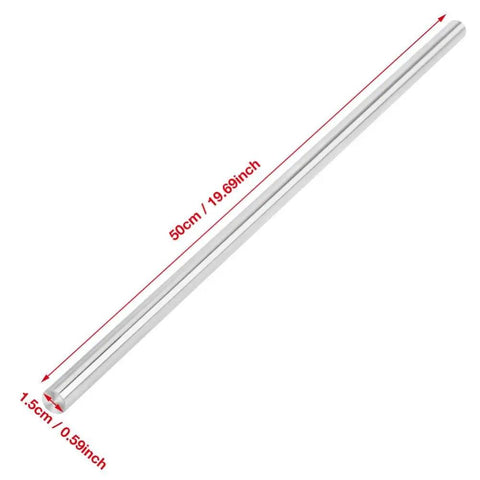 Pro Grade Heavy Duty Linear Drive Shaft Chrome Plated Carbon Steel Ultra Smooth Drop Dead Precise Optical Axis Rod For Cnc Machinery And Plant Automation 15Mm X 500Mm with shown dimensions of 50cm by 1.5cm.
