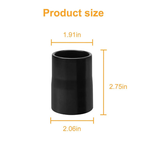 Slick Miter Saw Dust Port Adapter For DWS779 And DWS780 features five quick rings, dimensions 1.91in x 2.06in x 2.75in, black PETG.