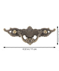 Front view of Vintage Cabinet Handles 4.33 Inch Antique Brass Drawer Pulls Decorative Dresser Hardware with size dimensions.