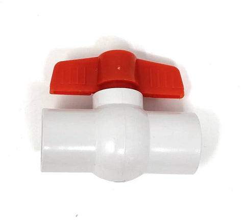 One Inch Pvc Ball Valve Socket Schedule 40 With Quarter Turn T Handle For Quick Flip Water Shut Off And Heavy Duty Inline Plumbing Connections That Slide Right On Without The Hassle