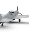 Unpainted backside view of WWII Curtiss P 40B Warhawk Scale 1 48 Plastic Aircraft Model Kit In Green And White For Military History Hobbyists Detailed Fighter Plane Build For Modelers And Collectors