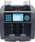 Top Shelf Mixed Denomination Money Counter With Auto Currency ID And Smart Counterfeit Detector for quick bill processing.