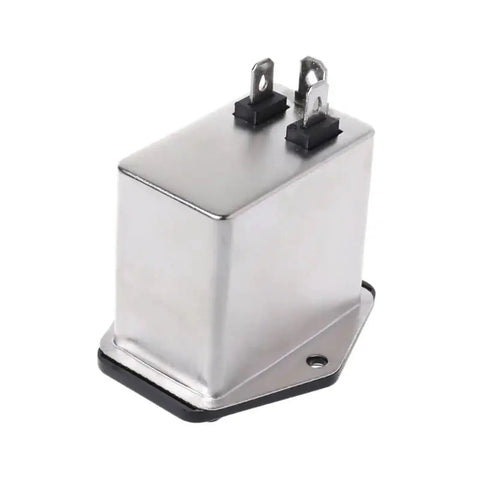 Cw2b-10A-T Single Phase EMI Power Filter And Line Conditioner AC Socket Protector in silver with two terminal connectors