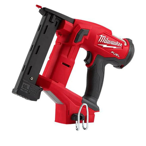 M18 Fuel 18Ga One Quarter Narrow Crown Stapler For Quick Heavy Duty Fastening Without A Compressor Redlink Plus Intelligence Optimizes