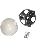 Badass 3 Piece Wind Turbine Blade Screw Kit with Stainless Steel Nuts Heavy Duty Hub Center Cap Fits 135mm Horizontal Systems for Fast Fix Ups That Will Never Give Out, featuring hub caps and bolts.