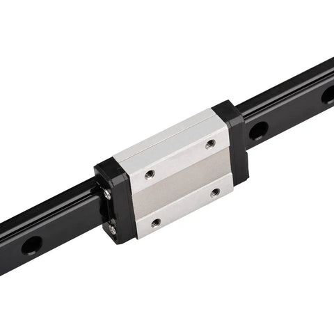 400mm Linear Rail With Carriage Block For DIY 3D Printers And Machines, heavy duty steel, rust resistant, blackened finish, smooth operation