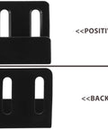 Heavy Duty Black Stainless Steel Tile Display Hangers, wall mount hooks showing positive and back views of the hooks.