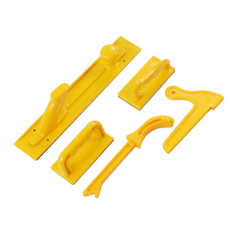 Five Piece Safety Push Block And Push Stick Set For Woodworking Table Saw And Milling Machines Hand Protection Tools Kit displayed