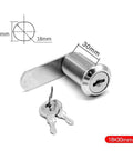 Heavy Duty Metal Mailbox Cam Lock Kit 16mm 20mm 25mm 30mm With 2 Universal Keys One Piece Pack For Secure Mailbox Doors Gates
