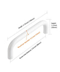 Bright White 3.8 Inch Cabinet Pulls 5 Pack Aluminum Alloy Drawer Handles for Cabinets and Drawers 96mm Hole Center dimensions