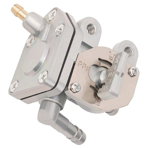 Fuel Valve Petcock Shut Off Gas Tank Switch for Route 66 XV250 Virago 250 XV250 V Star 250 Replacement, silver metal