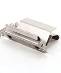 5586 Auto Lock Handles OEM Replacement, stainless steel, for commercial kitchens and food service equipment, side angle view.