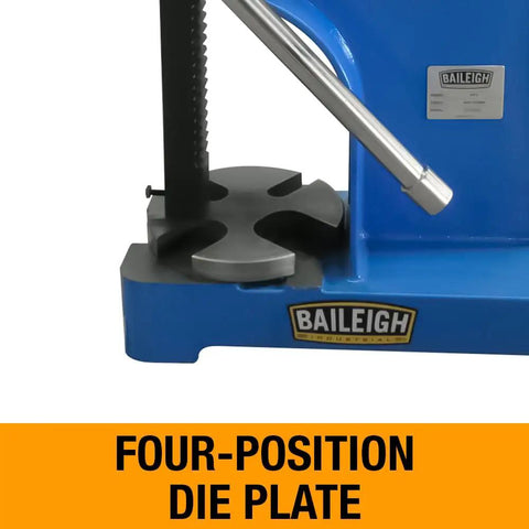 Knockout Workhorse 2 Ton Arbor Press Featuring Five Point Three Eight Inch Throat Opening And Adjustable Slideway for precision forming.