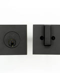 Square Deadbolt Matte Black Single Cylinder Lock For Front Door Dope Look With Easy Installation And Sleek Contemporary Style