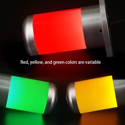Heavy Duty 12V 24V Industrial Alarm Light With Three Color Warning Aluminum Alloy Signal Tower High Intensity LED Built In 85dB Buzzer
