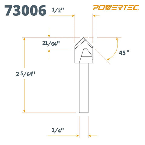 Kickass V Groove Router Bits Set With Quarter Inch Shanks Designed For Precision Woodworking And Cnc Projects Hella Tough Alloy Steel Gives You Slick Perfect Cuts Daily, detailed dimensions and angle diagram.
