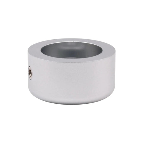 Rock Solid Silver Aluminum Volume Knob 44X25 Mm For Amp And Turntable Fine Tuner one-piece machined dial with smooth finish.