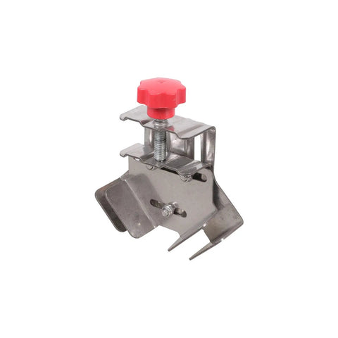 Rock Solid Dead On 90 Degree Angle Clamp Fixture With Stainless Steel Adjustable Grips for woodworking projects close-up view.