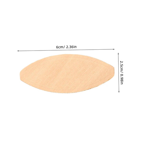 100 Pcs Wood Joiner Biscuits Set, single biscuit shown, 6cm length, smooth finish, for woodworking projects and carpentry.