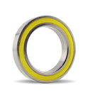 Built Like A Tank Stainless Steel Ceramic Hybrid Radial Bearing 60X130X31Mm with dual rubber seals and yellow shielding.