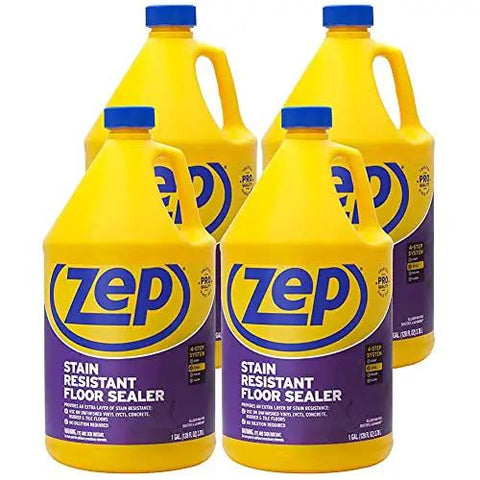 Badass Professional Floor Sealant With Tough Stain Guard For Vinyl Vct Concrete And Rubber Tile Ready To Use No Dilution Needed Boosts Fresh Shine And Keeps Polishing Power Fresh Longer Case Of Four One Gallon Jugs.