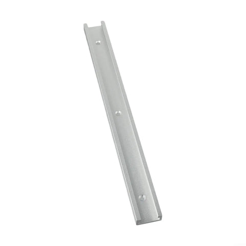 Pro Grade Aluminum T Track Slot Guide Rail For Woodworking With T Nuts And Quick Clamps, 30mm Slot, angled view of single rail