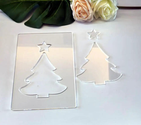 Premium Christmas Lantern Router Templates For Woodworking Shops, 1/4 Thick Clear Acrylic Stencils 5.5 By 8 Inches: tree shapes