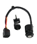 Durable Ignition Switch Lock Replacement Kit Fits Pioneer 700 Deluxe SXS700M2 M4 Side By Side UTV Comes With 2 Keys Aluminum Plastic Construction For Easy Install No Sweat Lockup Upgrade For Your Off Road Rig Built Badass. black ignition switch kit with wiring connector and 2 keys