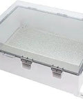 Rugged Outdoor IP65 ABS Junction Box With Hinged Clear Cover, Dustproof Waterproof Electrical Enclosure For DIY Projects