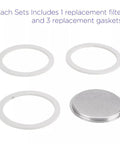 Silicone Sealing Rings Set For Coffee Makers Five Pack Gasket Seals For Espresso Machines Pots Jars Kettles Mesh Sheets