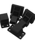 1 Pair Dust Cover Hinges For Vinyl Record Player With Soft Close Damping in black plastic