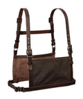 Leather Exhibitor Number Harness For Livestock Shows With Three Quarter Inch Bridle Leather Straps Upholstery Leather Pocket