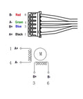 Electrical wiring diagram for Beefed Up DIY CNC Linear Rail And Ballscrew Kit SFU1605 With Square Rails And NEMA17 Stepper motor.