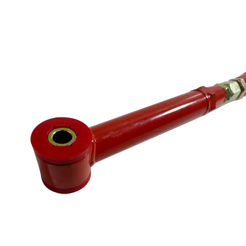 Adjustable Panhard Bar Track Rod For 2005 2014 Ford Mustang 2 Door Red High Strength Carbon Steel With Poly Bushing And Thermofuse For Maintenance Free Track Arm Upgrade, red steel end