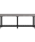 Heavy Duty Welding Fixture Table With Sweet Storage Shelf, 96 By 48 Inches, featuring precision laser cut holes and sturdy steel frame.