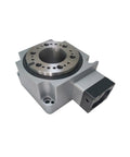 Premium Hollow Rotary Platform And Precision Gear Reducer Featuring A 360 Degree Turntable with silver metal housing and precise roller bearings.
