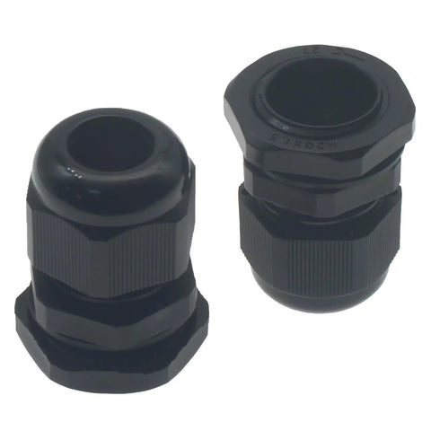 10 Pack Black M20x1.5 Waterproof Cable Glands For 6-12mm Cables With Adjustable Joints, Compression Cable Connectors