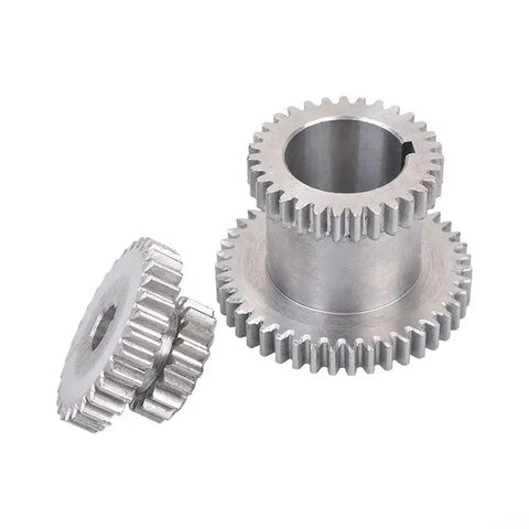 Smooth As Butter Heavy Duty High Low Gear Kit For Mini Lathes 7X12 And 7X14 Machines featuring two precision hardened steel gears.