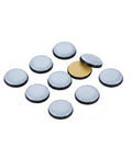 PTFE Furniture Sliders For Hardwood Floors Tile And Laminate Low Profile Heavy Duty Movers 8 Pack shown from top view