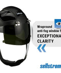 Lightweight Face Shield With High Impact Crown And Ratchet Headgear For Work Sites Grinding Plasma And Flame Cutting ANSI Z87.1