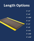 Bubble Textured Anti Fatigue Mat With Dyna Shield for Industrial and Commercial Workspaces showing various size options