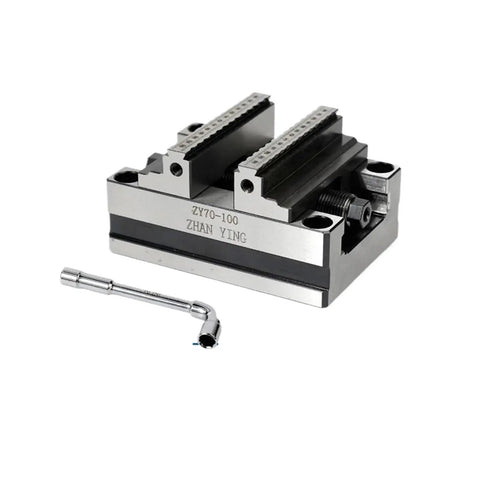 Heavy Duty Self Centering Vise With Four Axis And Five Axis Turntable Fixture For Pneumatic Machining Centers, metal construction, precision design.