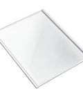 Upgraded Freezer Glass Shelf 11.69 By 9.88 Inches Replacement W11130203 Heavy Duty Tempered Glass angled view
