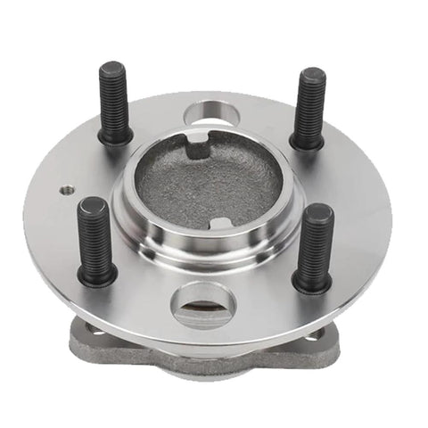 Front view of Rear Wheel Hub and Bearing Assembly Non ABS Fits Hyundai Sonata 1999 2005 and Kia Optima 2001 2006 Direct Fit Replacement Unit Heavy Duty Beefed Up Performance Easy Install