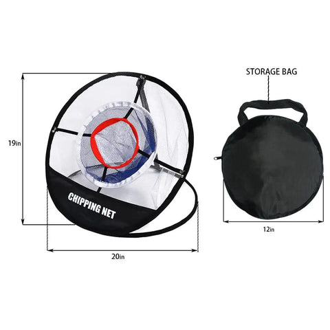 Chipping Net For Golf Practice Indoor Outdoor Pop Up Nylon Training Net with Storage Bag, Foldable and Durable, 20x19 inches
