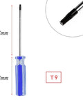 Top Precision Screwdriver Kit With T8 T9 And T10 Torx Bits Perfect For Fixing Xbox 360 Controllers Ps3 Hard Drives And Phones Without Bother Or Damage To Your Gear. T9 Torx screwdriver, 75mm shaft, blue handle