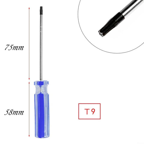 Top Precision Screwdriver Kit With T8 T9 And T10 Torx Bits Perfect For Fixing Xbox 360 Controllers Ps3 Hard Drives And Phones Without Bother Or Damage To Your Gear. T9 Torx screwdriver, 75mm shaft, blue handle