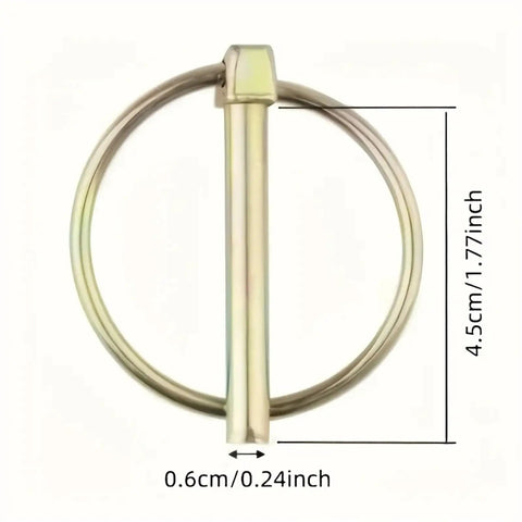 Beefy Lynch Pin Kit 50 Pieces Steel O Ring Quick Release Pins For Tractors And Trailer Hitches Self Locking Ultra Secure 4.5cm